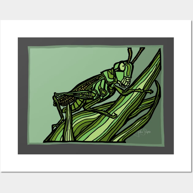 Green Grows the Grasshopper Wall Art by JSnipe
